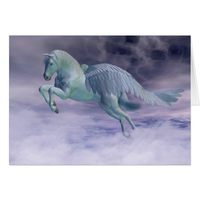 Pegaso que galopa a través de las nubes de (Anverso (Horizontal))