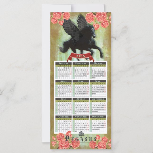 Pegasus - Calendario / postal (Anverso)