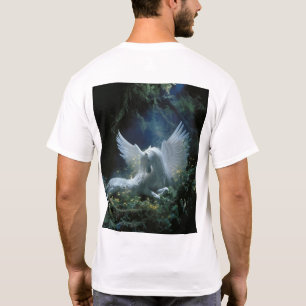 Pegasus majestuoso en camiseta de bosque encantado