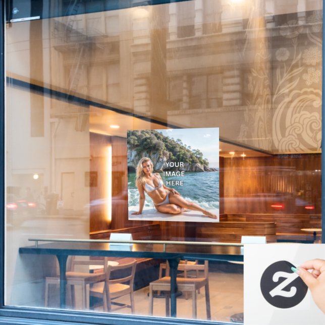 ¡PEGATE! 🪟 Calcomanía de Ventana Personalizada –  (Ventana de cafetería)