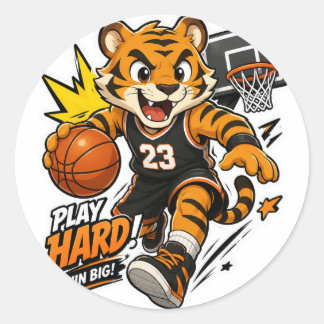 PEGATE FUERTE GANAR GRANDE CALCOMANÍA DE BALONCEST
