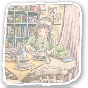 PEGATINA さ な な む 机 に じ 座 っ       ^^      ^    て  テ   ィ タ ム 
