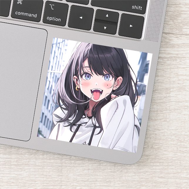 Pegatina シール｜あっかんベーJK｜寿司娘 GenerativeAI (Detalle)