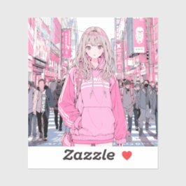 Pegatina シール Seal|Pretty Pink 寿司娘 GenerativeAI