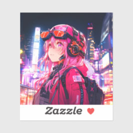 PEGATINA ステッカー|VACHABORG グッズ「ピンクメカニカルガールの探検」