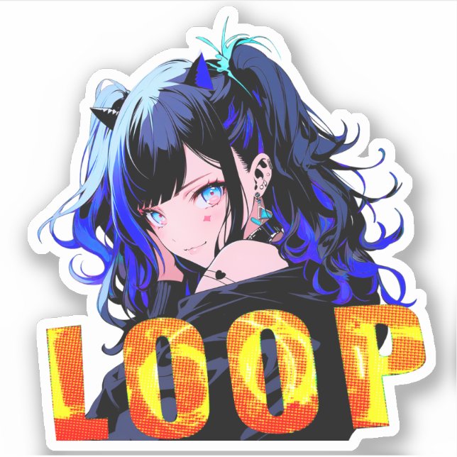 Pegatina ステッカー｜VACHABORG グッズ「 Neo-Reiwa Girl 」 シール (Anverso)