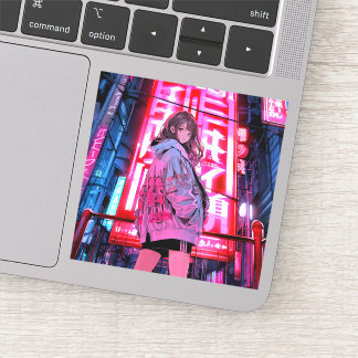 Pegatina ネオンJKシール Seal｜寿司娘 GenerativeAI