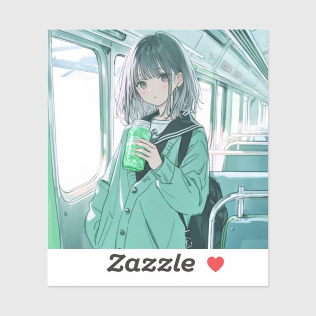 Pegatina メロンソーダJK シール｜寿司娘 GenerativeAI (Hoja)