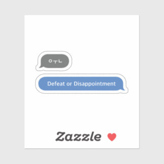 Pegatina ㅇ de burbuja de conversación en jerga coreana ㅜ ㄴ