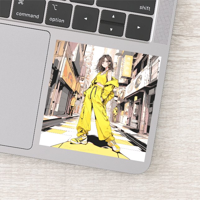 Pegatina 商店街JKシール｜寿司娘 Seal GenerativeAI (Detalle)