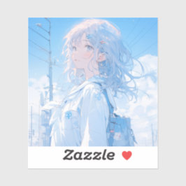 Pegatina 青と夏/Blue and Summer | 東京娘 GenerartiveAI シール