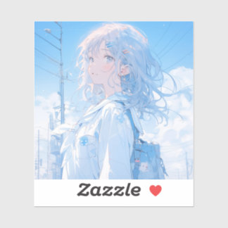 Pegatina 青と夏/Blue and Summer | 東京娘 GenerartiveAI シール