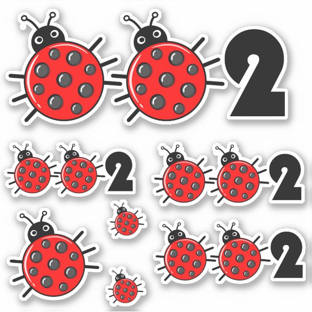 Pegatina 🐞 002, Cute pickleball ladybird set de (Anverso)