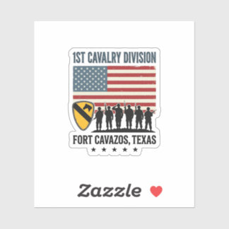 Pegatina 1ª División de Caballería Fort Hood Camiseta Milit
