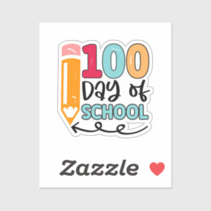 Pegatina 100 Días De Enseñanza 49