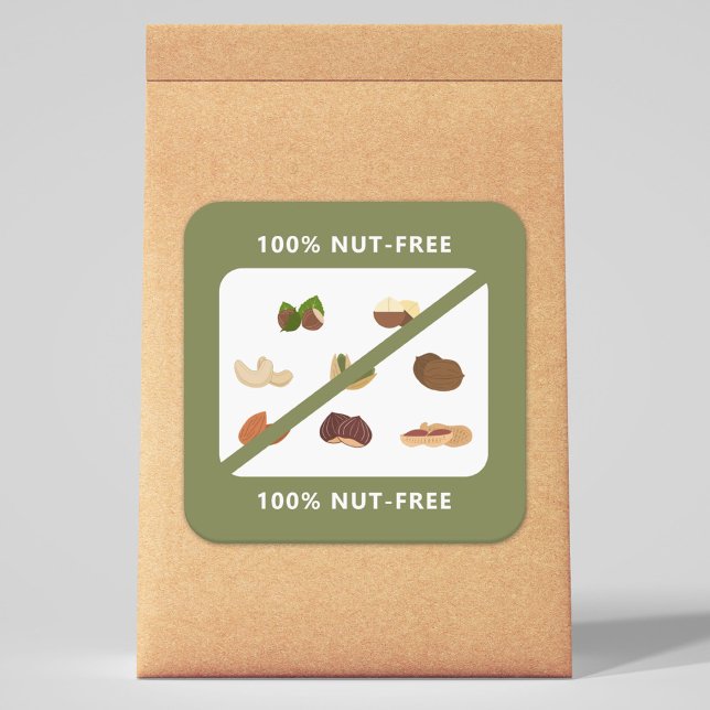 pegatina 100% sin tuercas (100% nut-free Sticker)
