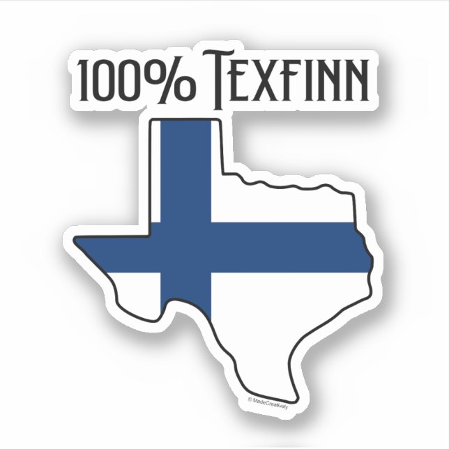 Pegatina 100% Texfinn Personalizado-Pegatina de vinilo cort (Anverso)