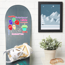 Pegatina 10.º Chica de cumpleaños Globos Cupcake Vinyl