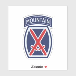 Pegatina 10.º distintivo "Montañero" de la División de Mont