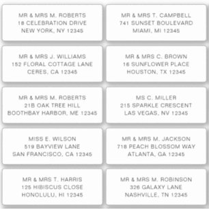 Pegatina 10 Boda del Fiesta de la dirección de invitado ind