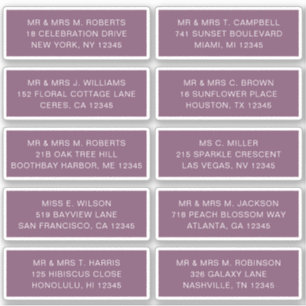 Pegatina 10 Boda del Fiesta de la dirección de invitado ind