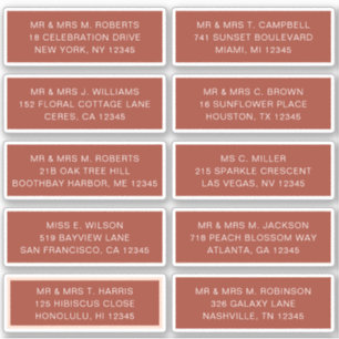 Pegatina 10 Boda del Fiesta de la dirección de invitado ind