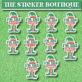 Pegatina 10 En Una Festiva Colección De Personalidad Elf