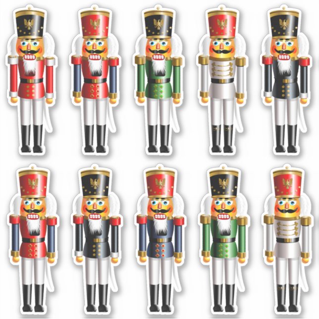 Pegatina 10 Navidades Nutcrackers (Anverso)
