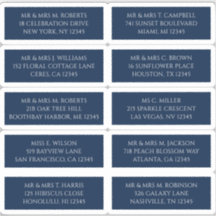 10 Nombre de invitado individual Dirección Azul mí