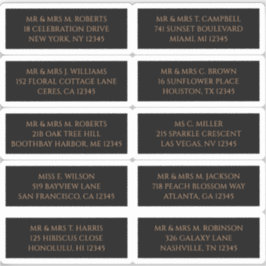 Pegatina 10 Nombre de invitado individual Dirección Mystica