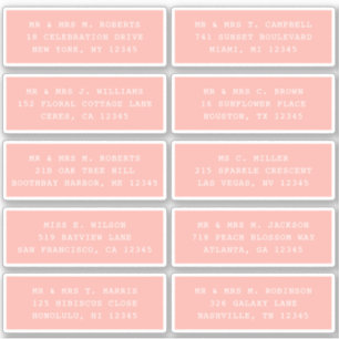 Pegatina 10 Nombre de invitado individual Fiesta Boda Sti