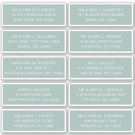 Pegatina 10 Nombre de invitado individual Fiesta Boda Sti