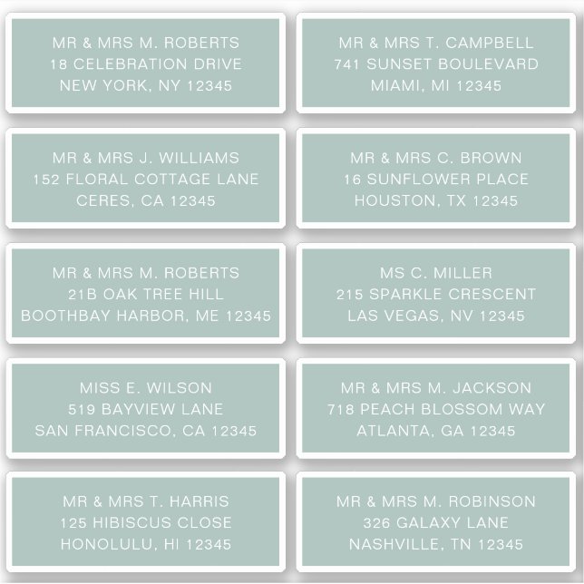 Pegatina 10 Nombre de invitado individual Fiesta Boda Sti (Anverso)