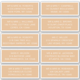 Pegatina 10 Nombre de invitado individual Fiesta Boda Sti