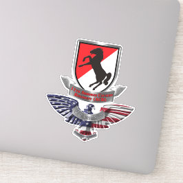 Pegatina 11.º Veterano del Regimiento de Caballería Armado