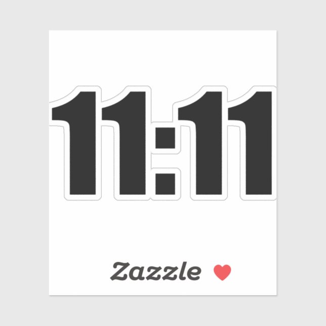 Pegatina 11:11 Hora de la Suerte (Hoja)