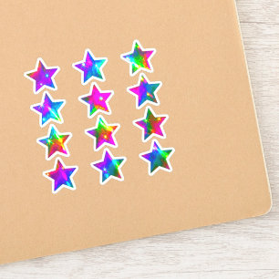 Pegatina + 12 Colores Estéticos   Estrella Holográfica Colo