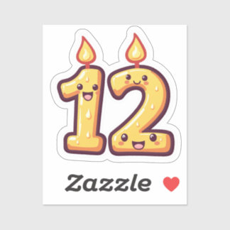 Pegatina 12 cumpleaños