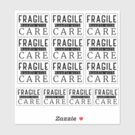 Pegatina 13 Manejo Frágil Negro Con Cuidado Pequeña Empresa