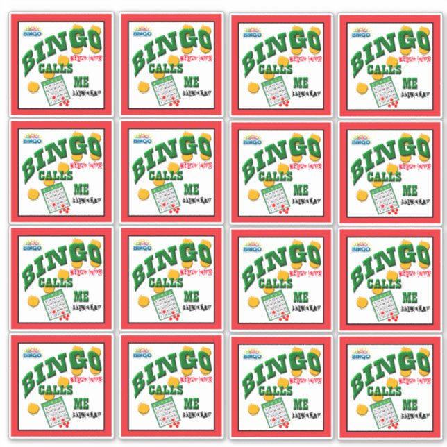 Pegatina 14 x 14 Bingo (Anverso)