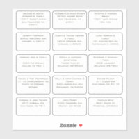 15 Dirección simple de nombre de invitado de Boda 
