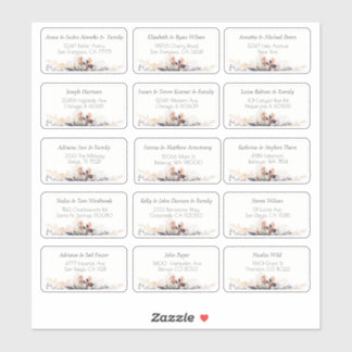 Pegatina 15 Nombre de invitado simple Boda individual Direc