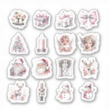 16 Navidades Personalizados-Pegatinas de vinilo en
