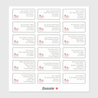 18 Bodas individuales Nombre de invitado Direccion