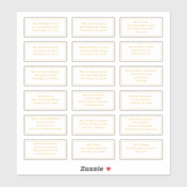 Pegatina 18 Dirección de nombre de destinatario individual 