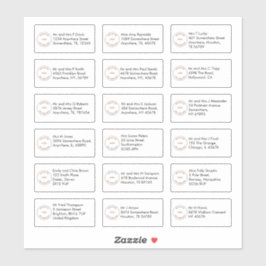 Pegatina 18 Dirección De Nombre Individual Sans Serif Compa