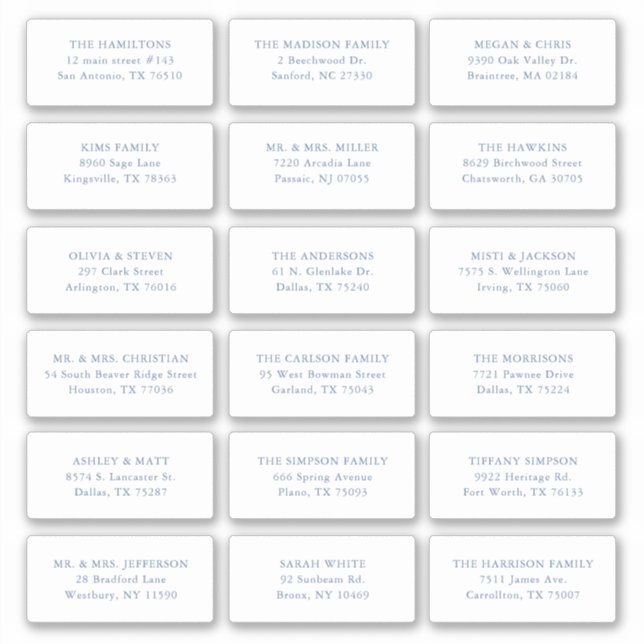 Pegatina 18 Dirección del nombre del destinatario de un Bod (Anverso)