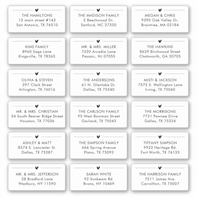 Pegatina 18 Dirección individual moderna del destinatario d (Anverso)