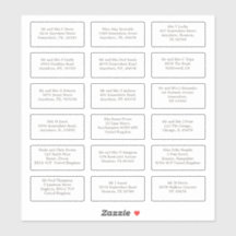 18 Direcciones individuales de nombre de invitado 