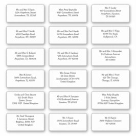 Pegatina 18 Envío de dirección de nombre de invitado indivi